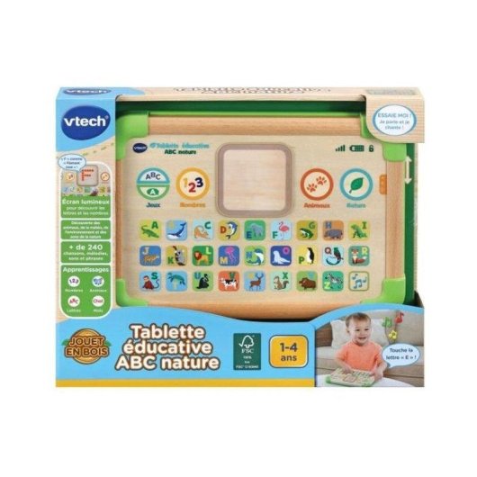 Tableta educativa VTech Alfabeto Naturaleza con pantalla LED y 26 botones táctiles