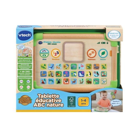 Tableta educativa VTech Alfabeto Naturaleza con pantalla LED y 26 botones táctiles