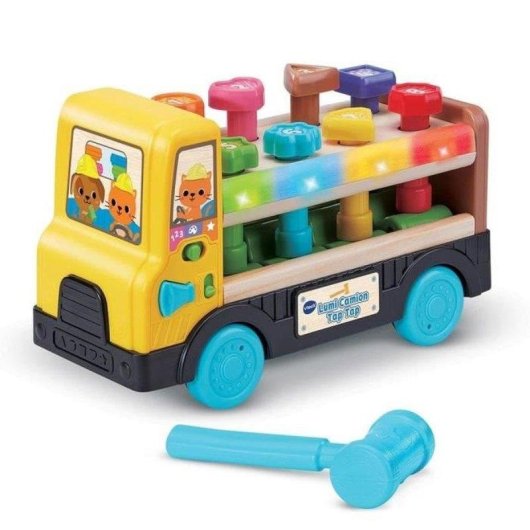 Juguete interactivo VTech Lumi Camion Tap Tap con luces LED y martillo