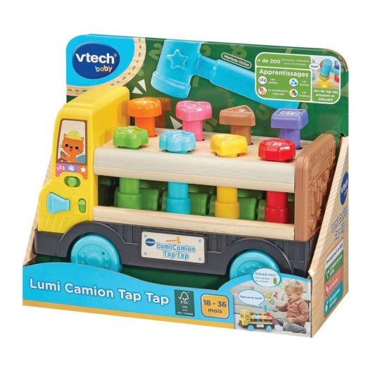 Juguete interactivo VTech Lumi Camion Tap Tap con luces LED y martillo