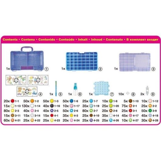 Kit de mosaico Aquabeads Expert Carry Case 1400 cuentas multicolor