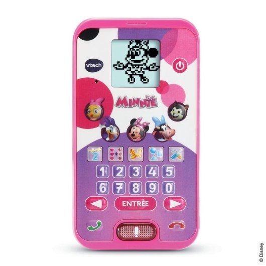Smartphone educativo infantil VTech Minnie con pantalla animada y teclado 10 dígitos