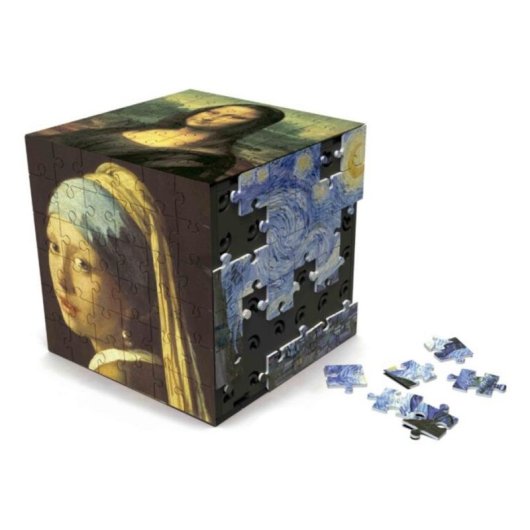 Puzzle 3D Educa Borras 6 in 1 216 pezzi Opere d'arte Base cubo