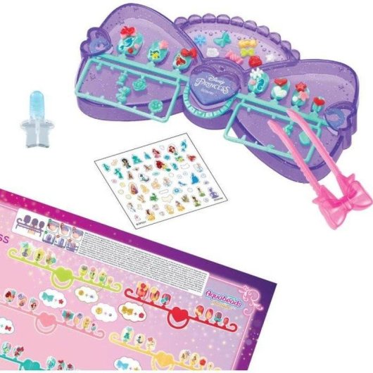 Kit Manicure Aquabeads Princesas Disney 40 Unhas Decorativas