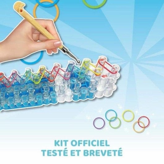 Kit de tejido Bandai Rainbow Loom Original con 600 bandas de goma multicolores