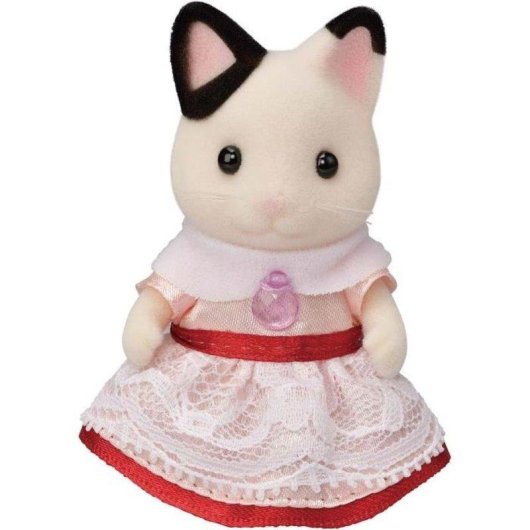 Sylvanian Families Set Chá Aniversário Rapariga Gato Bicolor 25 Acessórios