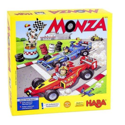 Juego de mesa carreras HABA Monza con dados y pistas plegables
