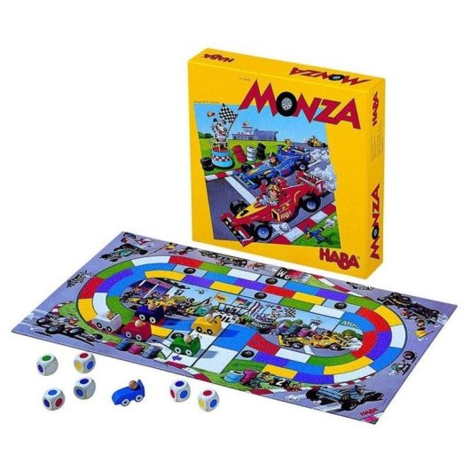 Juego de mesa carreras HABA Monza con dados y pistas plegables
