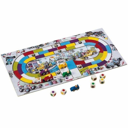 Juego de mesa carreras HABA Monza con dados y pistas plegables