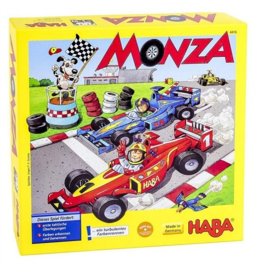 Juego de mesa carreras HABA Monza con dados y pistas plegables