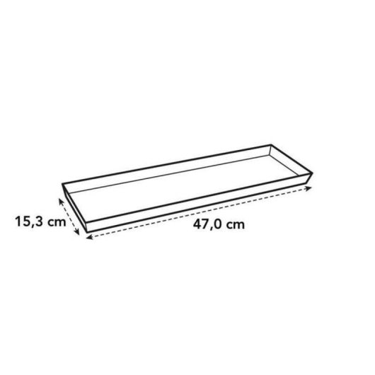 Vassoio per piante Elho Loft Urban rettangolare 50 cm grizio antracite