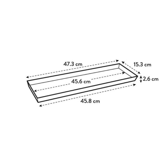Vassoio per piante Elho Loft Urban rettangolare 50 cm grizio antracite