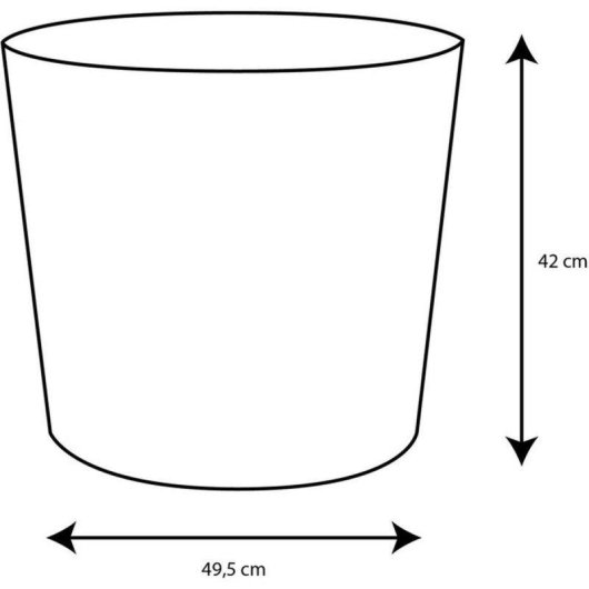 Vaso conico Poétic Element khaki finitura granulare 62,2L sistema drenaggio