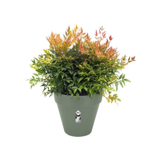 Vaso Elho Loft Urban Ø40 cm Plastica Riciclata Serbatoio Acqua Ruote Trasparenti
