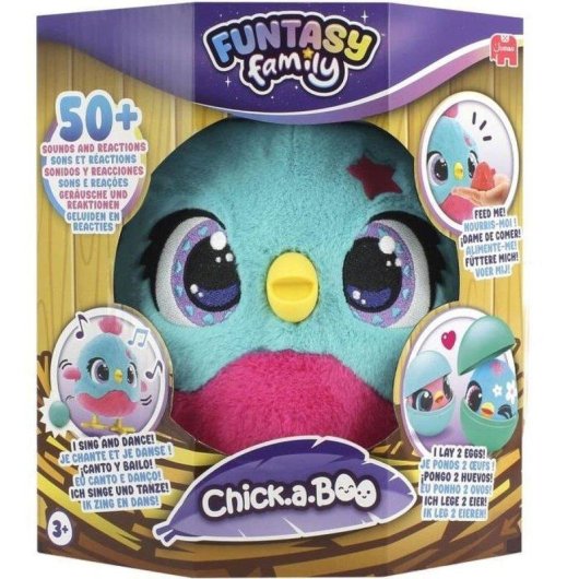 Interaktives Plüschspielzeug Jumbo Funtasy Family Chick-a-boo +50 Klänge, Tanzt und legt Eier