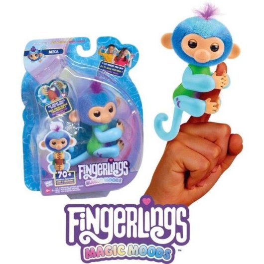 Monito interactivo Lansay Fingerlings Magic Moods Mica con LED y 70+ sonidos