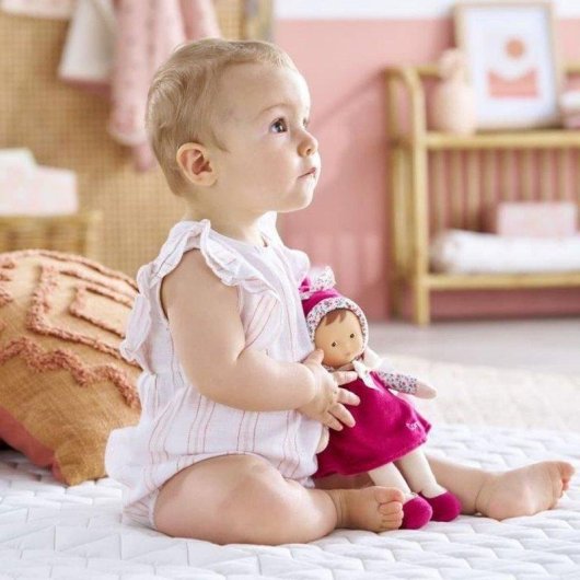 Peluche d'attachement Corolle Mon Doudou Miss Rose Grenadine 25 cm