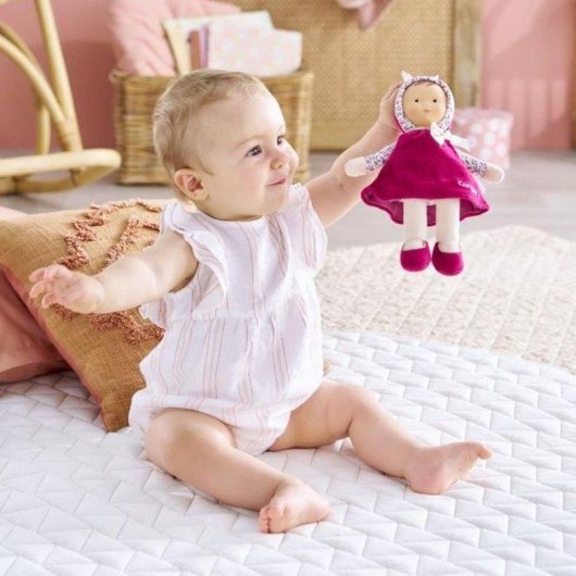 Peluche d'attachement Corolle Mon Doudou Miss Rose Grenadine 25 cm