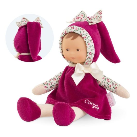 Peluche d'attachement Corolle Mon Doudou Miss Rose Grenadine 25 cm