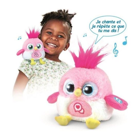 Interaktives Kuscheltier VTech Lolibirds rosa mit Magnethalterung