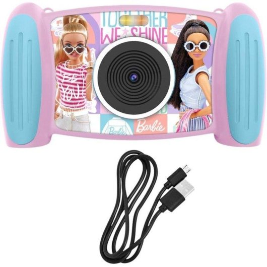 Fotocamera Interattiva Kids Licensing Barbie Rosa con Luce e Modifica Foto
