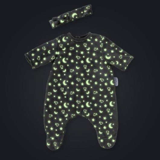 Pyjama-Set und Haarreif für Corolle BB36 Puppe 36 cm