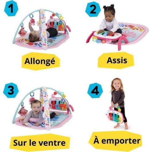 Alfombra Musical 4-en-1 Baby Einstein Kickin' Tunes Piano Magic Touch Para Bebés 0-36 Meses