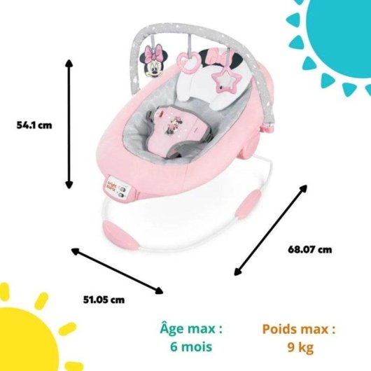 Hamaca Vibrante Disney Baby Minnie Mouse Rosy Skies