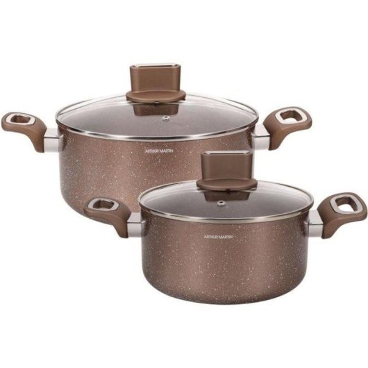 2-Teilig Arthur Martin AM9820 Kochtopfset Antihaft PFOA-frei Induktion