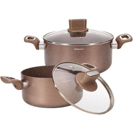2-Teilig Arthur Martin AM9820 Kochtopfset Antihaft PFOA-frei Induktion