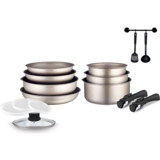Set Batería Cocina Arthur Martin AM133CH 15 Piezas Aluminio Antiadherente