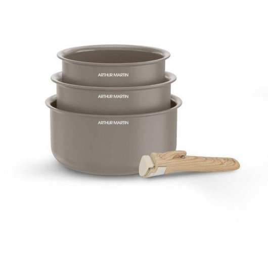 Topf-Set Arthur Martin AM1122 16/18/20 cm Aluminium Keramik Induktion