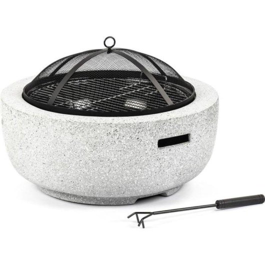 Feuerschale Fieldmann FZG 1030W Magnesit-Kalzinat Ø60 cm Chromrost