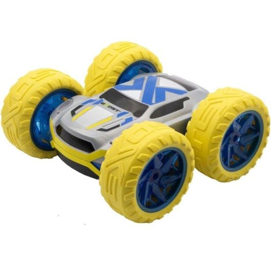 Coche Teledirigido Exost 360 Cross Flash 1:18 Amarillo 360° Volteretas LED