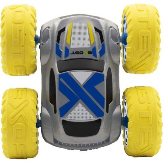Coche Teledirigido Exost 360 Cross Flash 1:18 Amarillo 360° Volteretas LED