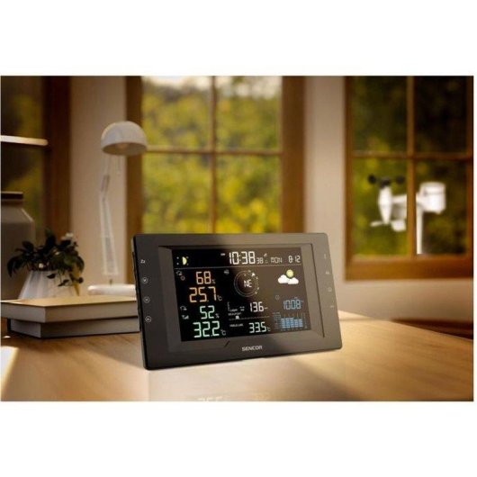 Estação meteorológica profissional Sencor SWS 9400 ecrã LCD cor 5,7" sensor 5-em-1