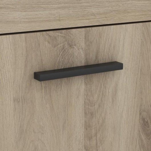 Bureau Demeyere Delphi avec rangement Kronberg Roble/noir 126.2x59.8x93.5 cm