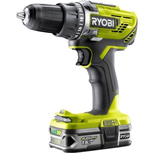 Taladro atornillador Ryobi R18DD3-215S 18V ONE+ 2 Velocidades Mandril 13 mm