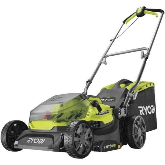 Tondeuse à gazon Ryobi 18V ONE+ sans balais 37 cm Mulching 2x4.0 Ah