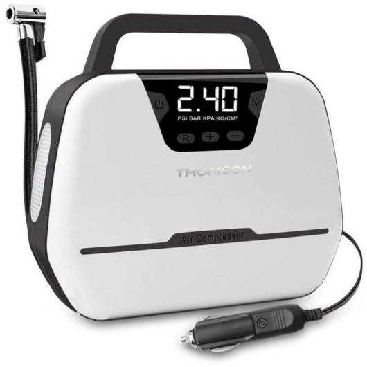 Compresor de aire portátil Thomson 12V 120W 150PSA con pantalla LCD
