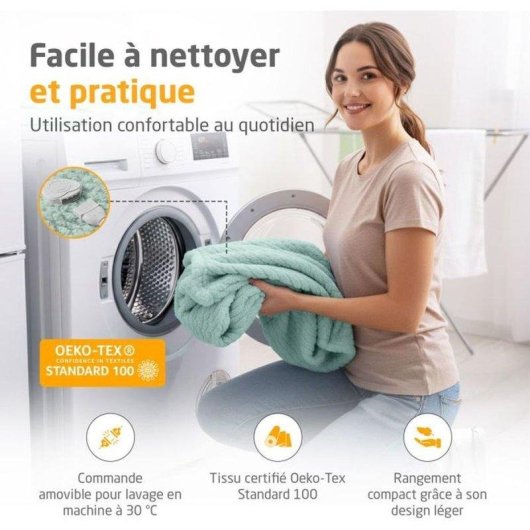 Couverture électrique Medisana Hb 417 réversible 120 W 9 niveaux 180 x 130 cm Vert