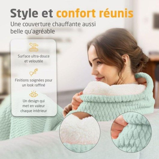 Couverture électrique Medisana Hb 417 réversible 120 W 9 niveaux 180 x 130 cm Vert