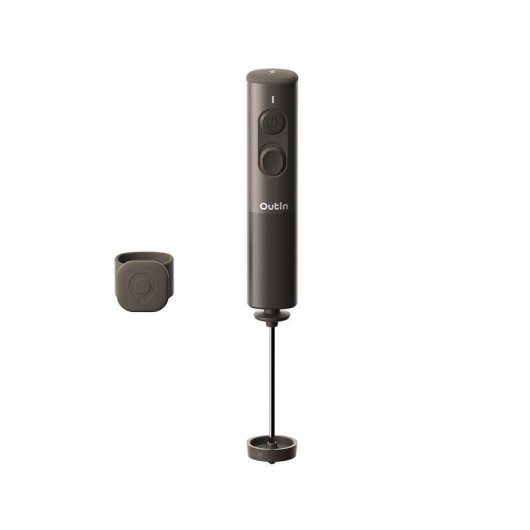 Espumador de leche portátil Outin LattoGo recargable USB-C Marrón de la tundra