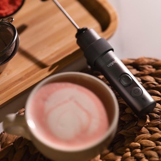 Espumador de leche portátil Outin LattoGo recargable USB-C Marrón de la tundra