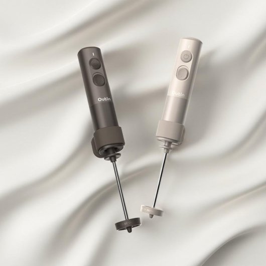 Espumador de leche portátil Outin LattoGo recargable USB-C Marrón de la tundra
