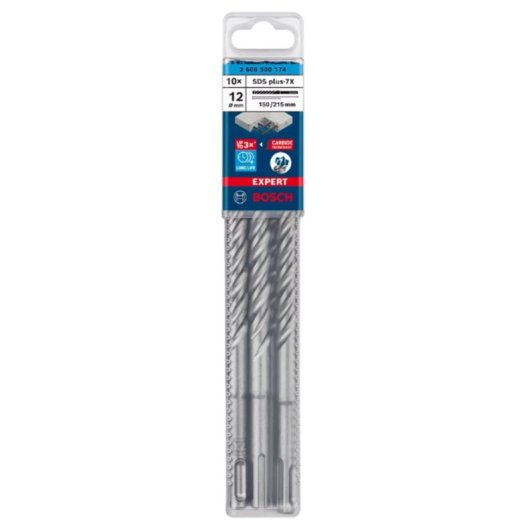 Sonda Bosch Expert SDS plus-7X 12 mm per calcestruzzo armato (10 pezzi)