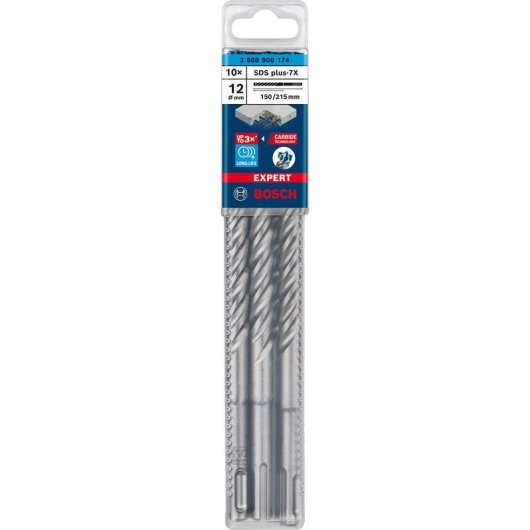 Sonda Bosch Expert SDS plus-7X 12 mm per calcestruzzo armato (10 pezzi)