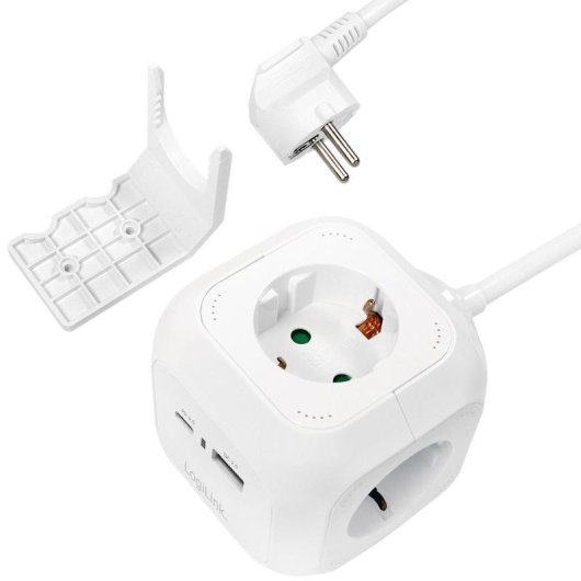 Multipresa LogiLink LPS283U 4 prese USB-A QC USB-C PD ricarica rapida