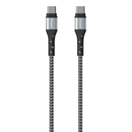 Cable USB-C GÉNÉRIQUE C521CKSL 2 m nylon trenzado noir/argent