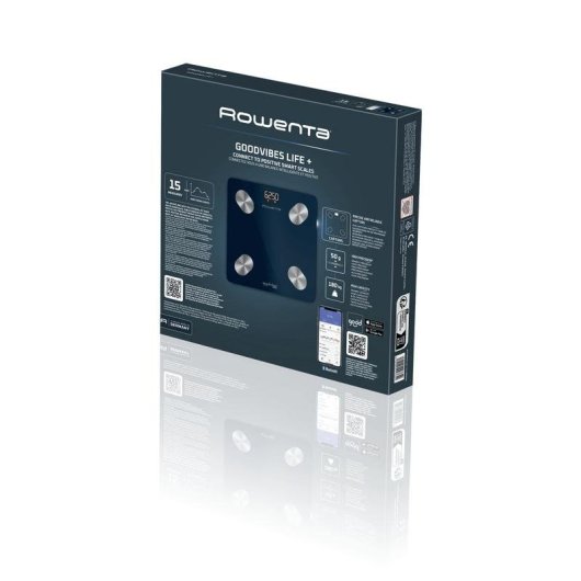 Balance Connectée Rowenta Goodvibes Life + 2.0 BR9720 Jusqu'à 180 kg 15 Indicateurs Bluetooth